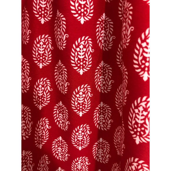 Rebecca Malone Womens Red Print Blouse size Small - Picture 2 of 7